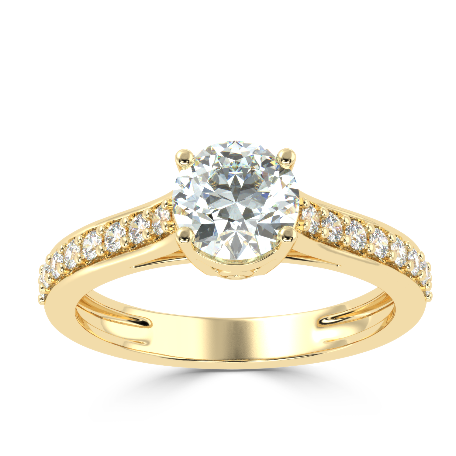 1.08Carat G Color VS1 Clarity Diamond Studded Natural Diamond Ring.